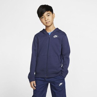 Hanorace Nike Sportswear Club Full-Zip Baieti Bleumarin Albi | JZBD-97184